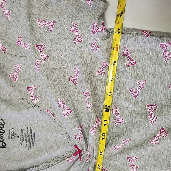 Barbie HYBRID I  Heather Gray Pink Sleep Top Barbie-core Style Cotton XL - Picture 6 of 9
